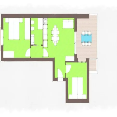 Apartmán Tranquil Getaway Wit Terraces And A Pool